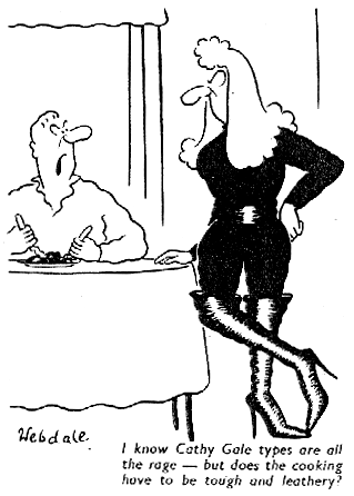 Cathy Gale cartoon image from TV Times, 1964