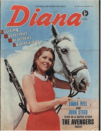 Diana Rigg on the cover of Diana #204