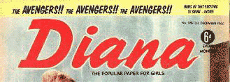 Diana comic logo - click here for details of Avengers comic strips
