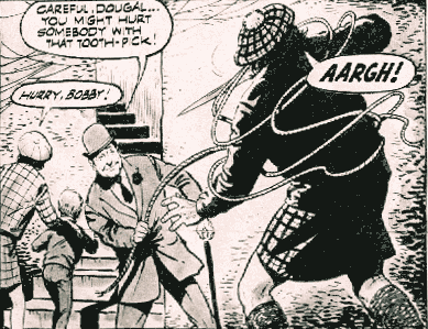 Steed tackles Dougal Kincaid in TV Comic #881